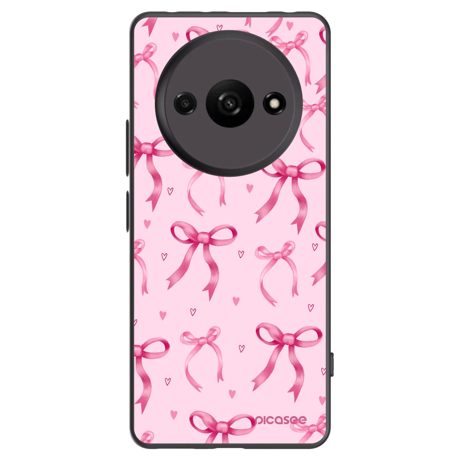 Picasee Xiaomi Redmi A3 Hülle - Schwarzes Silikon - Bow Aesthetic