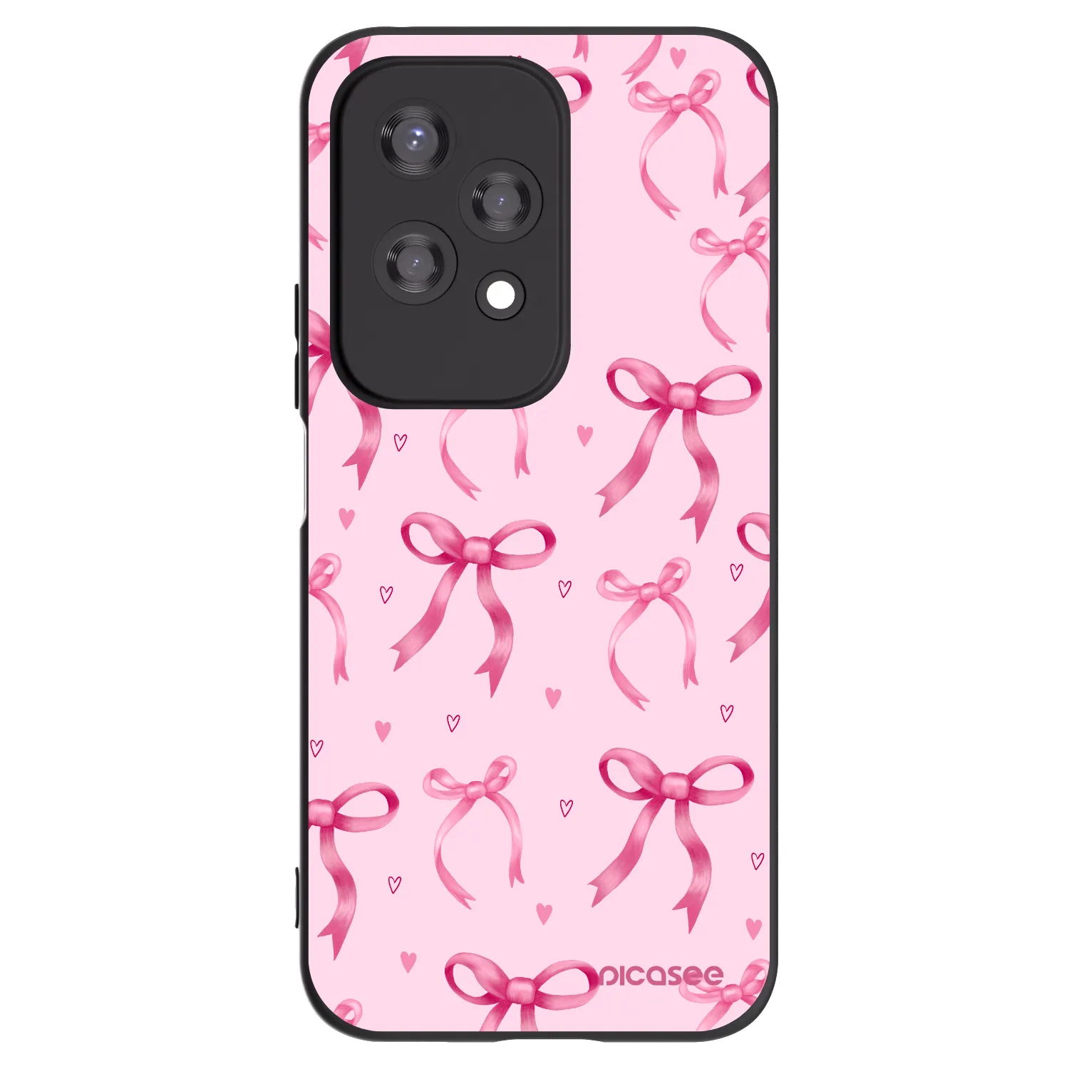 Picasee Honor 200 Lite Hülle - Schwarzes Silikon - Bow Aesthetic