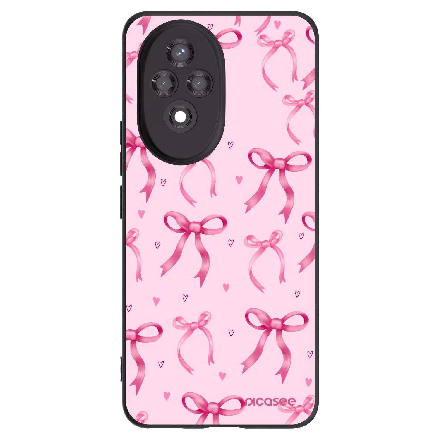 Picasee Honor 200 5G Hülle - Schwarzes Silikon - Bow Aesthetic