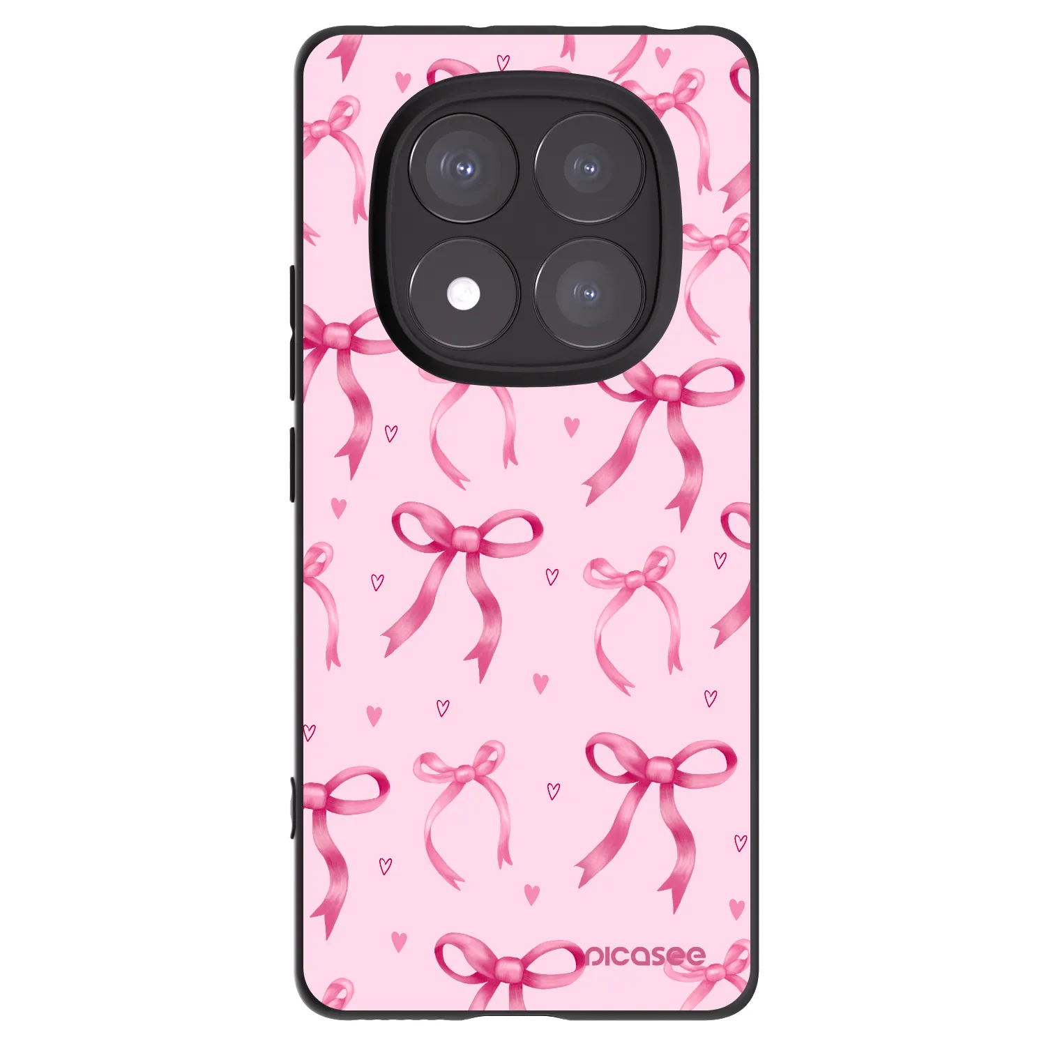 Picasee Xiaomi Redmi Note 14 Pro+ 5G Hülle - Schwarzes Silikon - Bow Aesthetic