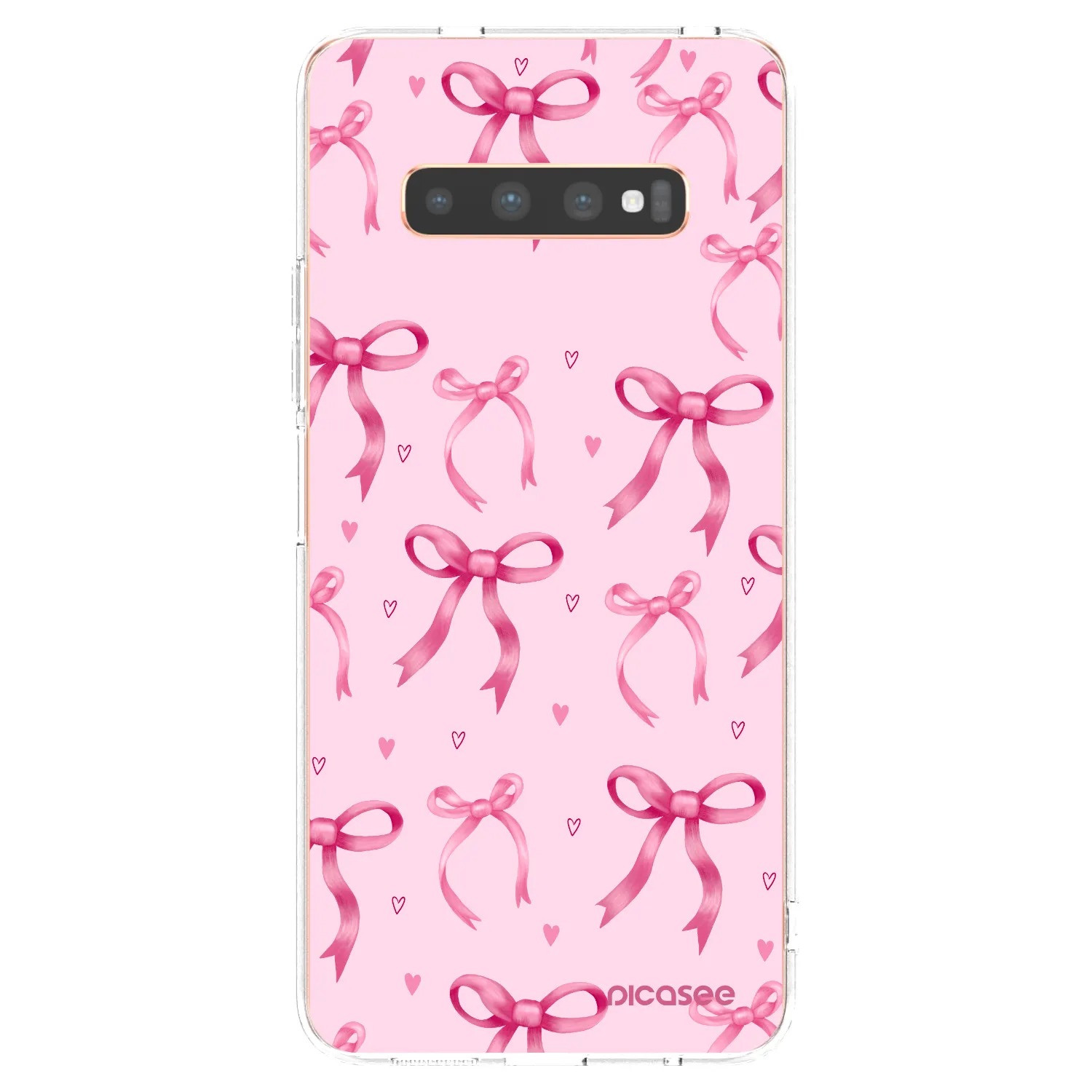 Picasee Samsung Galaxy S10 Plus G975 Hülle - Transparentes Silikon - Bow Aesthetic