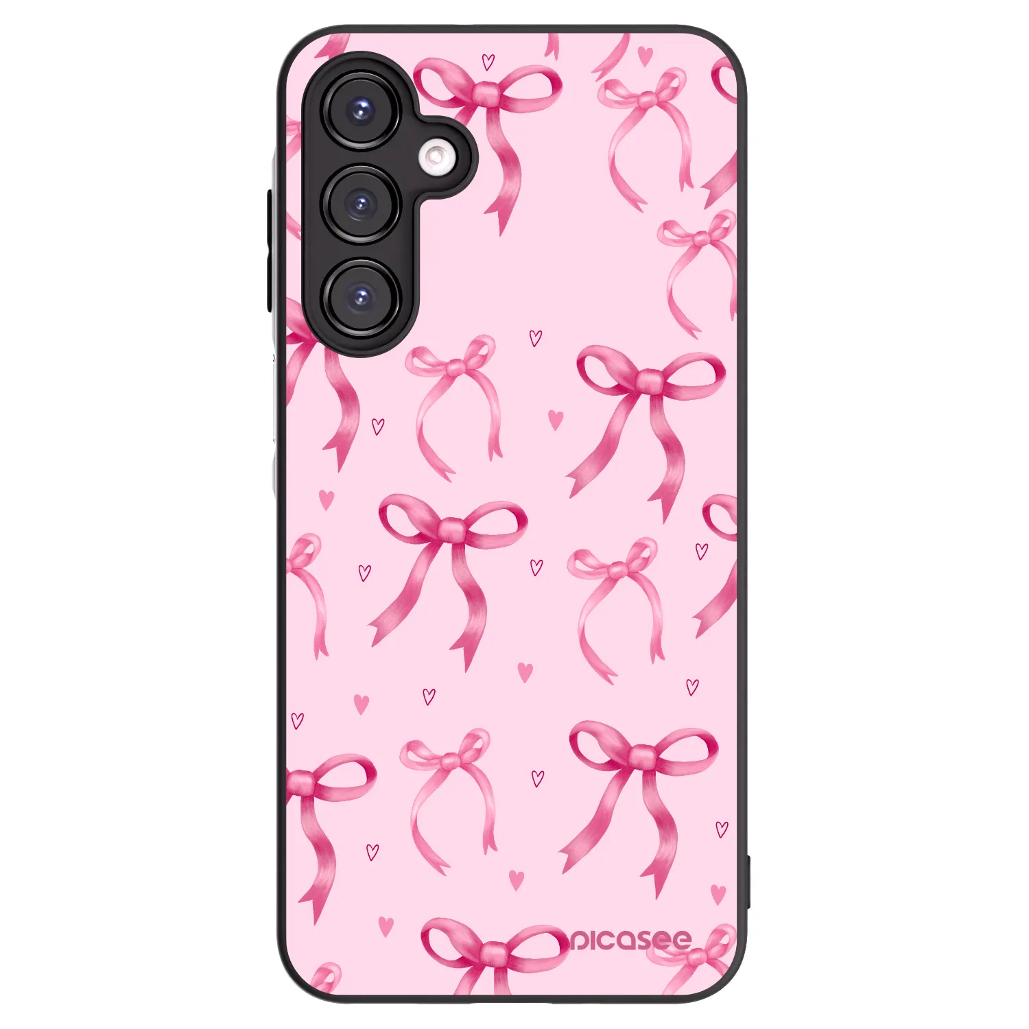 Picasee Samsung Galaxy A16 5G Hülle - Schwarzes Silikon - Bow Aesthetic