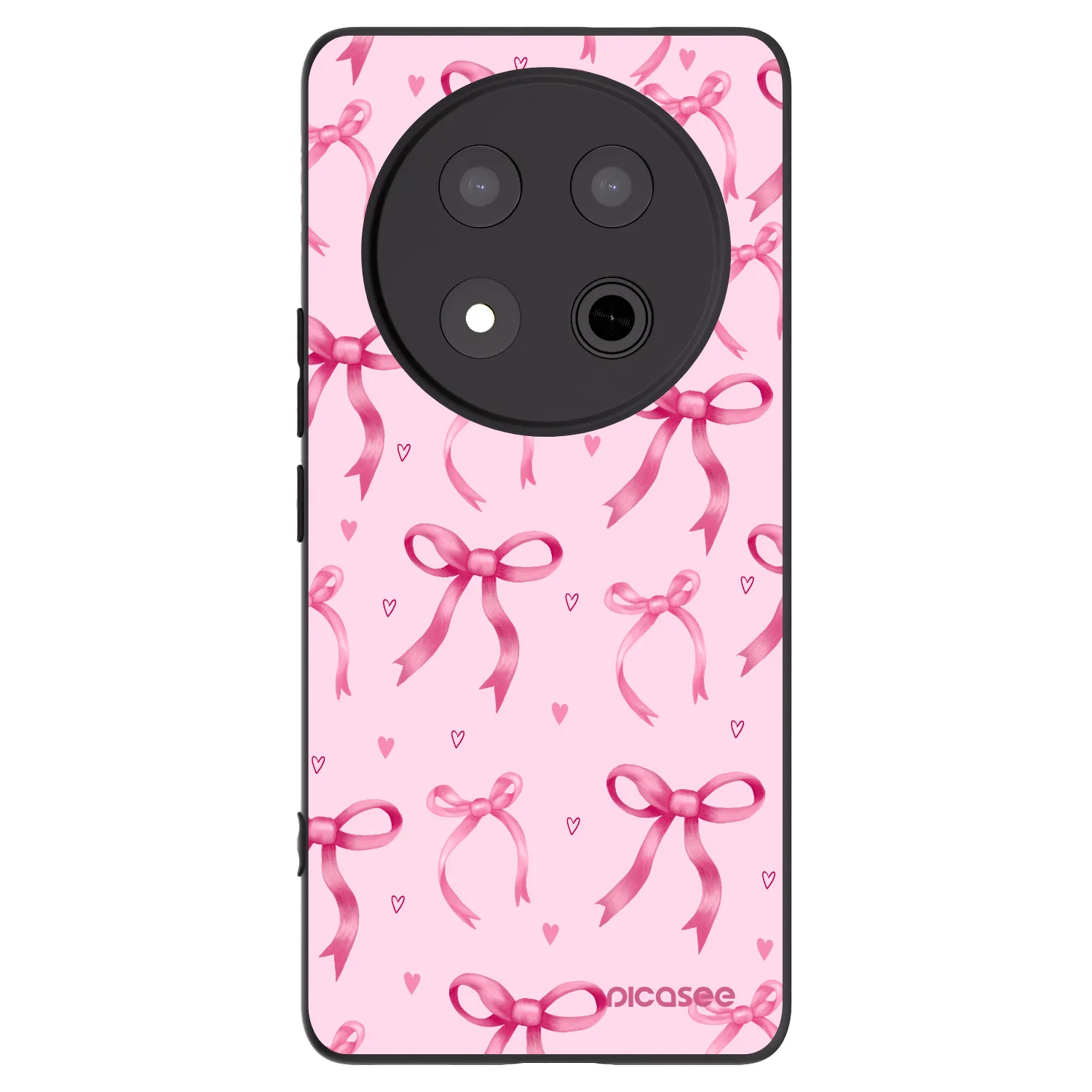 Picasee Honor Magic7 Lite 5G Hülle - Schwarzes Silikon - Bow Aesthetic