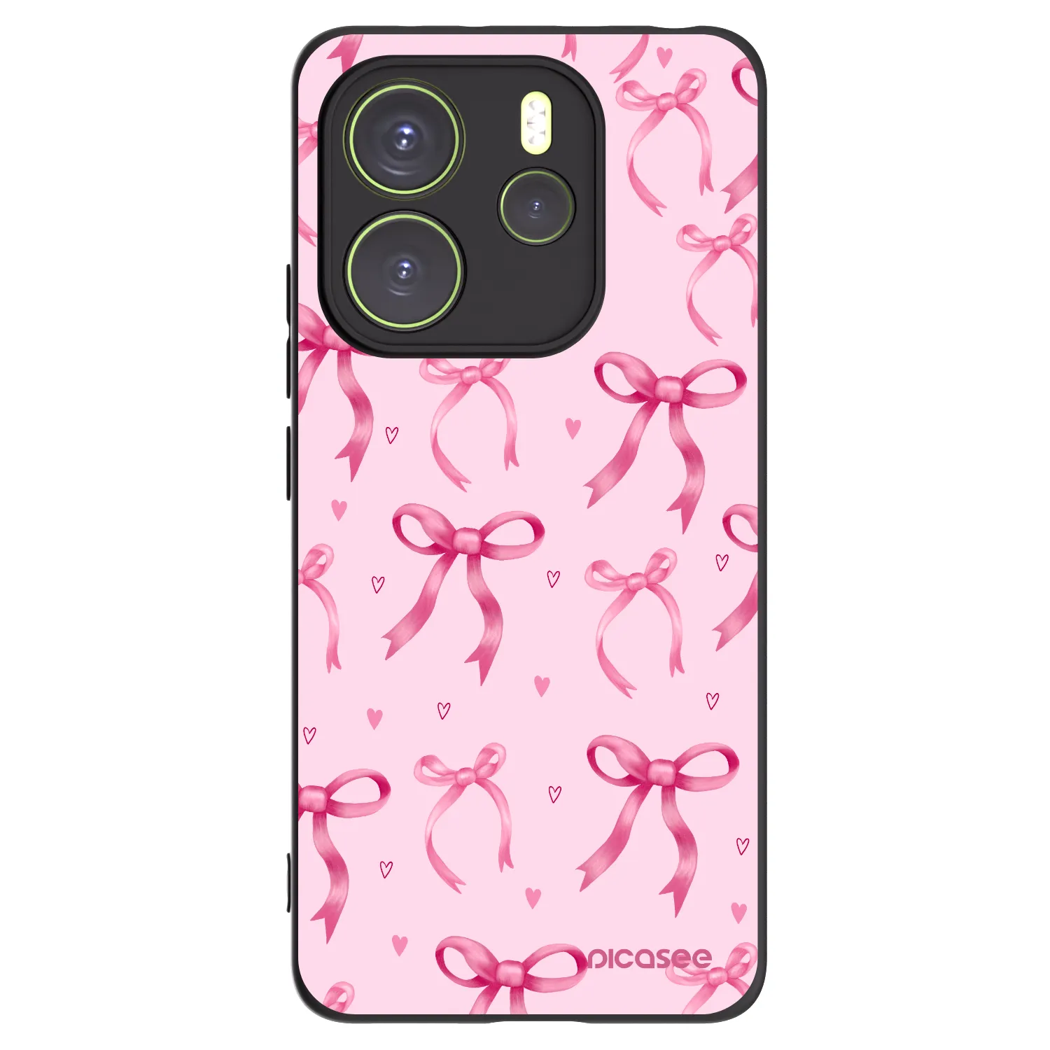 Picasee Xiaomi Redmi Note 14 4G Hülle - Schwarzes Silikon - Bow Aesthetic