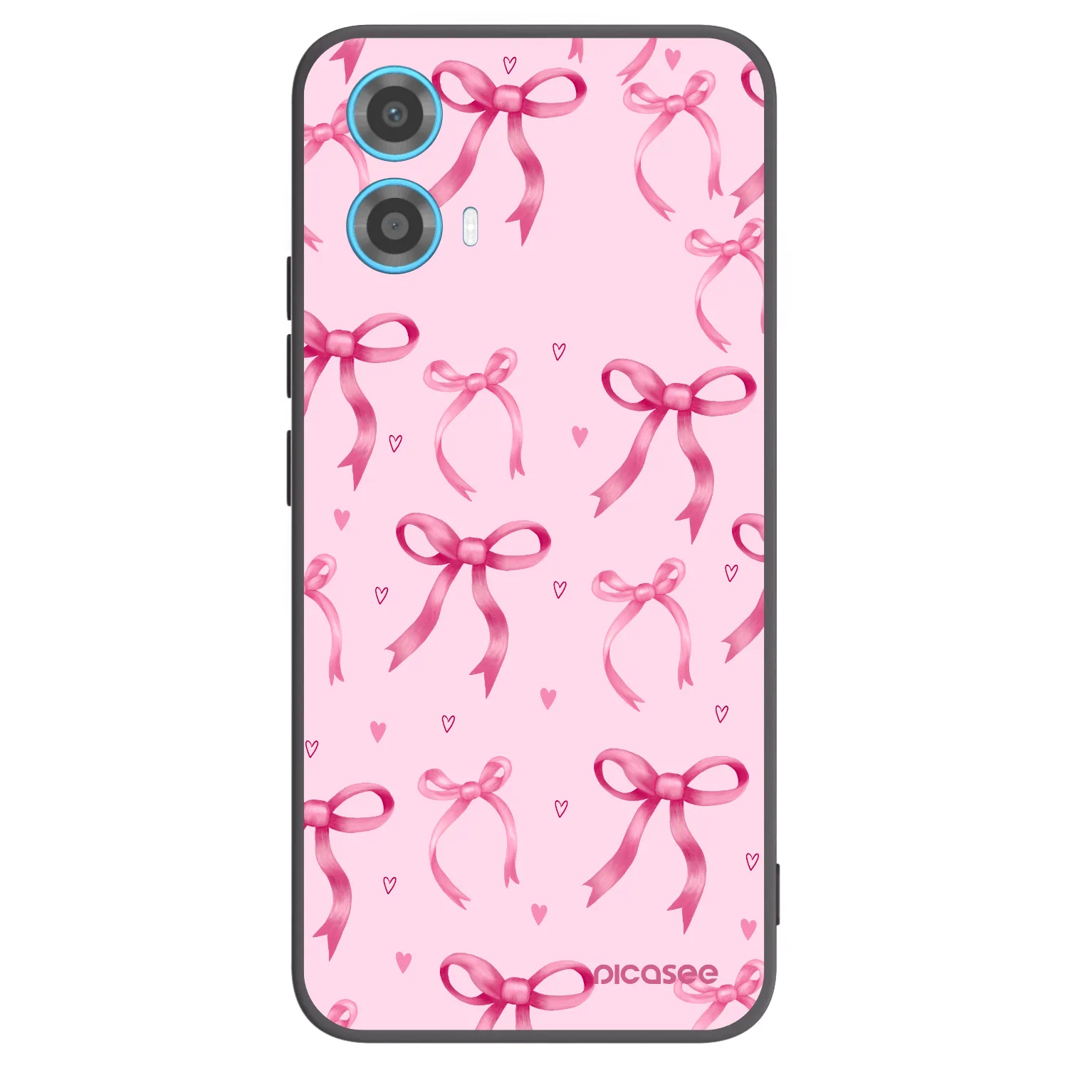 Picasee Motorola Moto G34 5G Hülle - Schwarzes Silikon - Bow Aesthetic