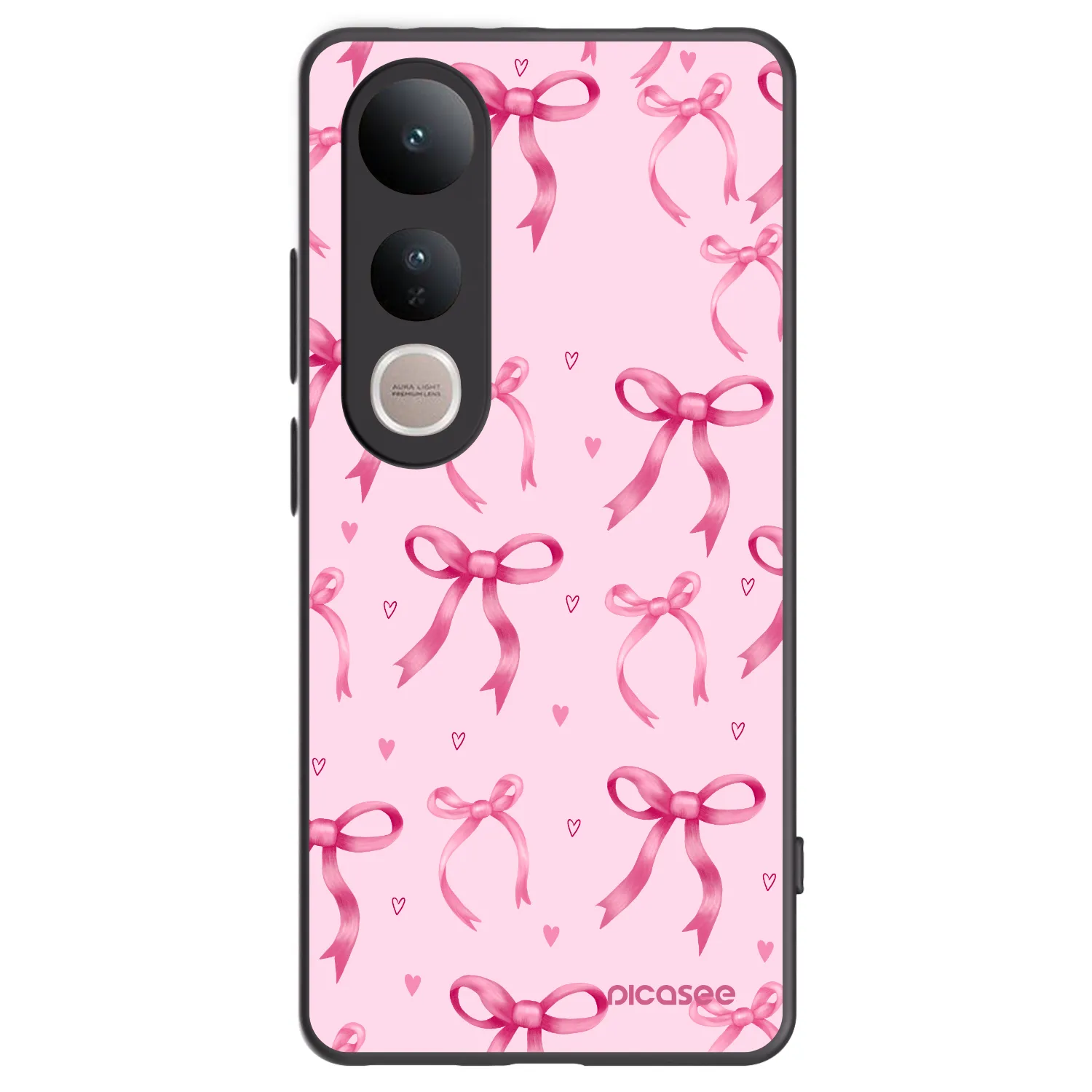 Picasee Vivo V50 Lite 5G Hülle - Schwarzes Silikon - Bow Aesthetic