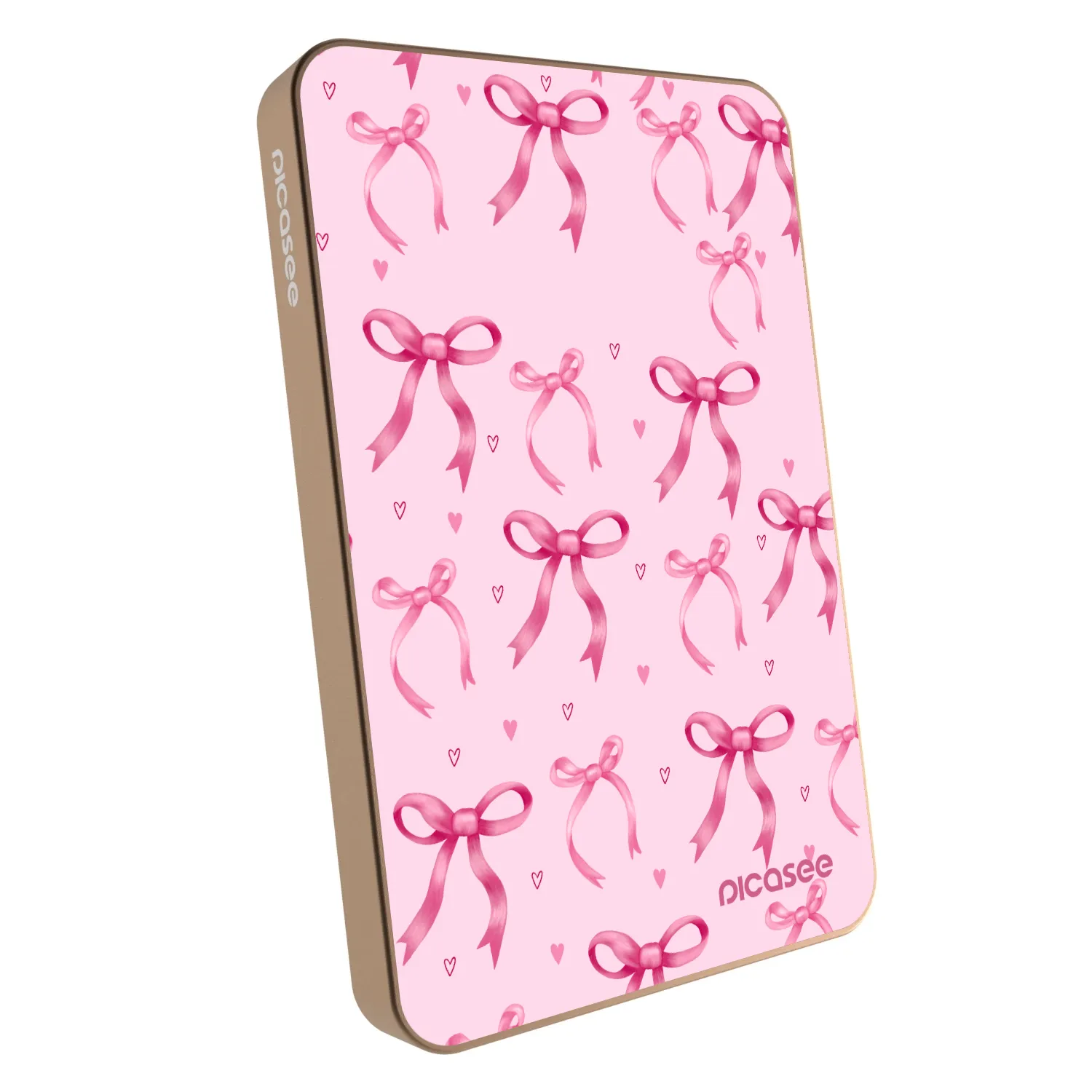 Picasee Powerbank mit MagSafe 5 000 mAh Golden - Bow Aesthetic