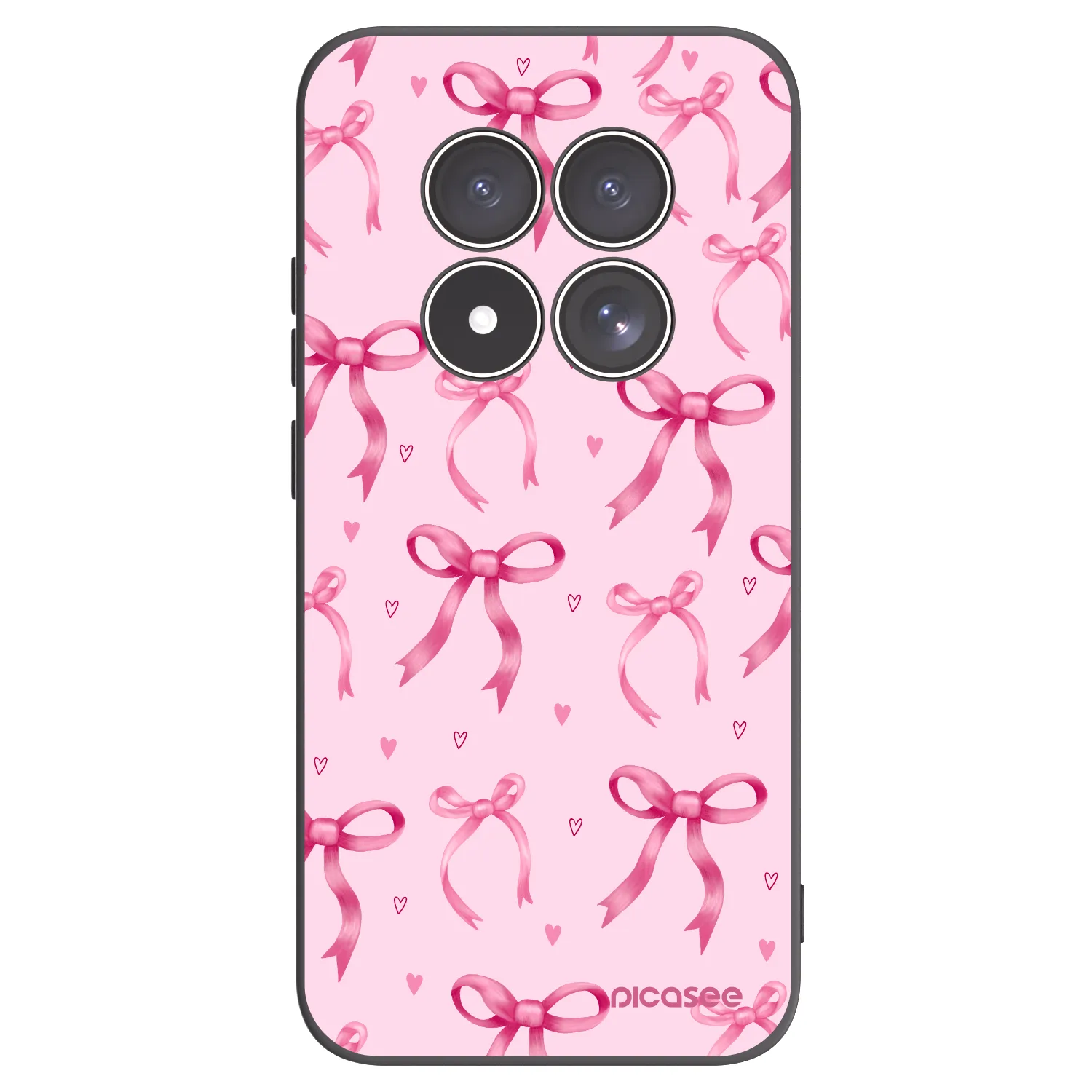 Picasee Xiaomi Redmi Note 15 Pro 5G Hülle - Schwarzes Silikon - Bow Aesthetic