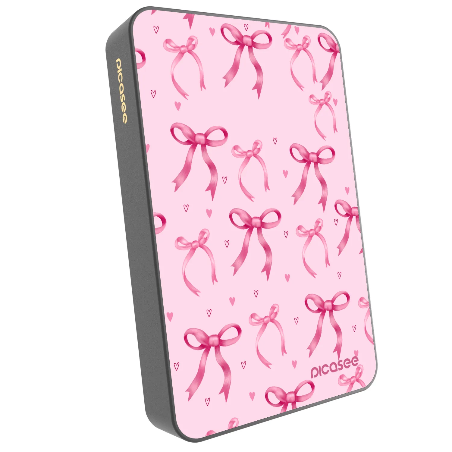 Picasee Powerbank mit MagSafe 10 000 mAh Grau - Bow Aesthetic