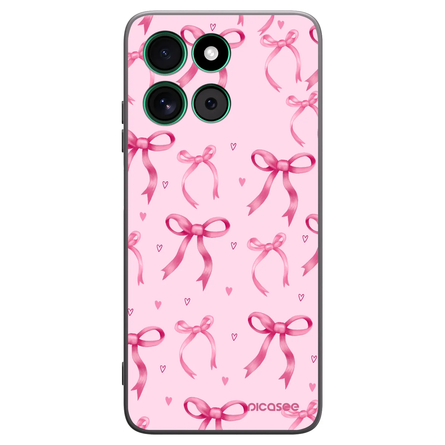 Picasee Motorola Moto G57 Power Hülle - Schwarzes Silikon - Bow Aesthetic