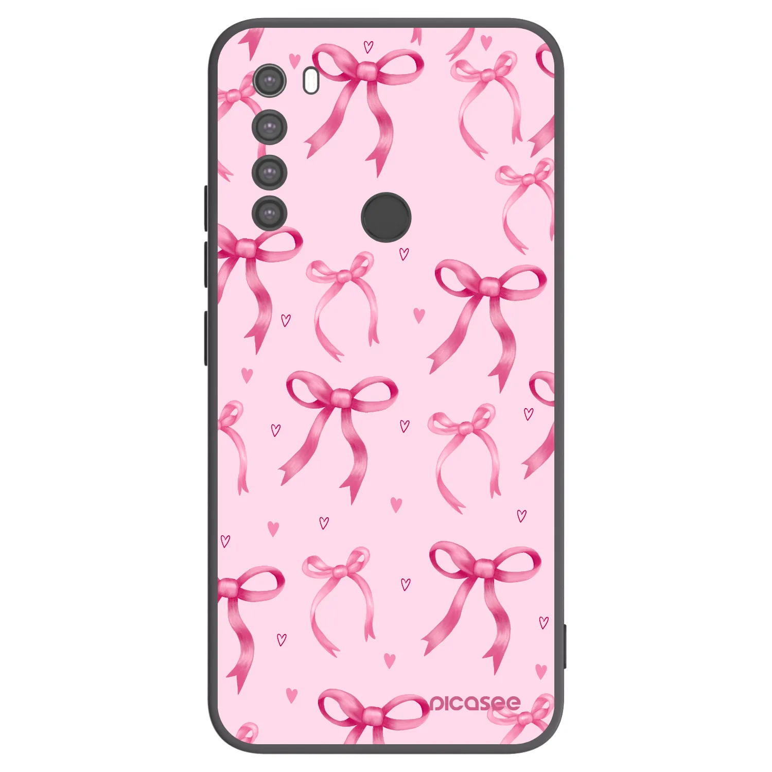 Picasee Xiaomi Redmi Note 8 Hülle - Schwarzes Silikon - Bow Aesthetic