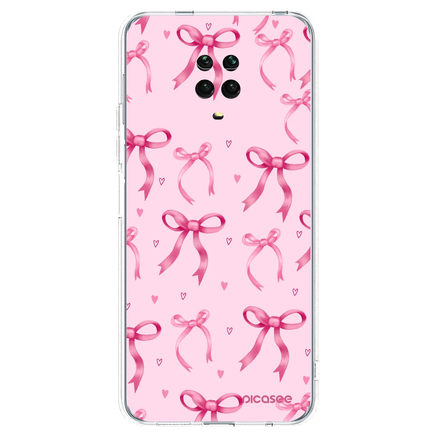 Picasee Xiaomi Redmi Note 9 Pro Hülle - Transparentes Silikon - Bow Aesthetic