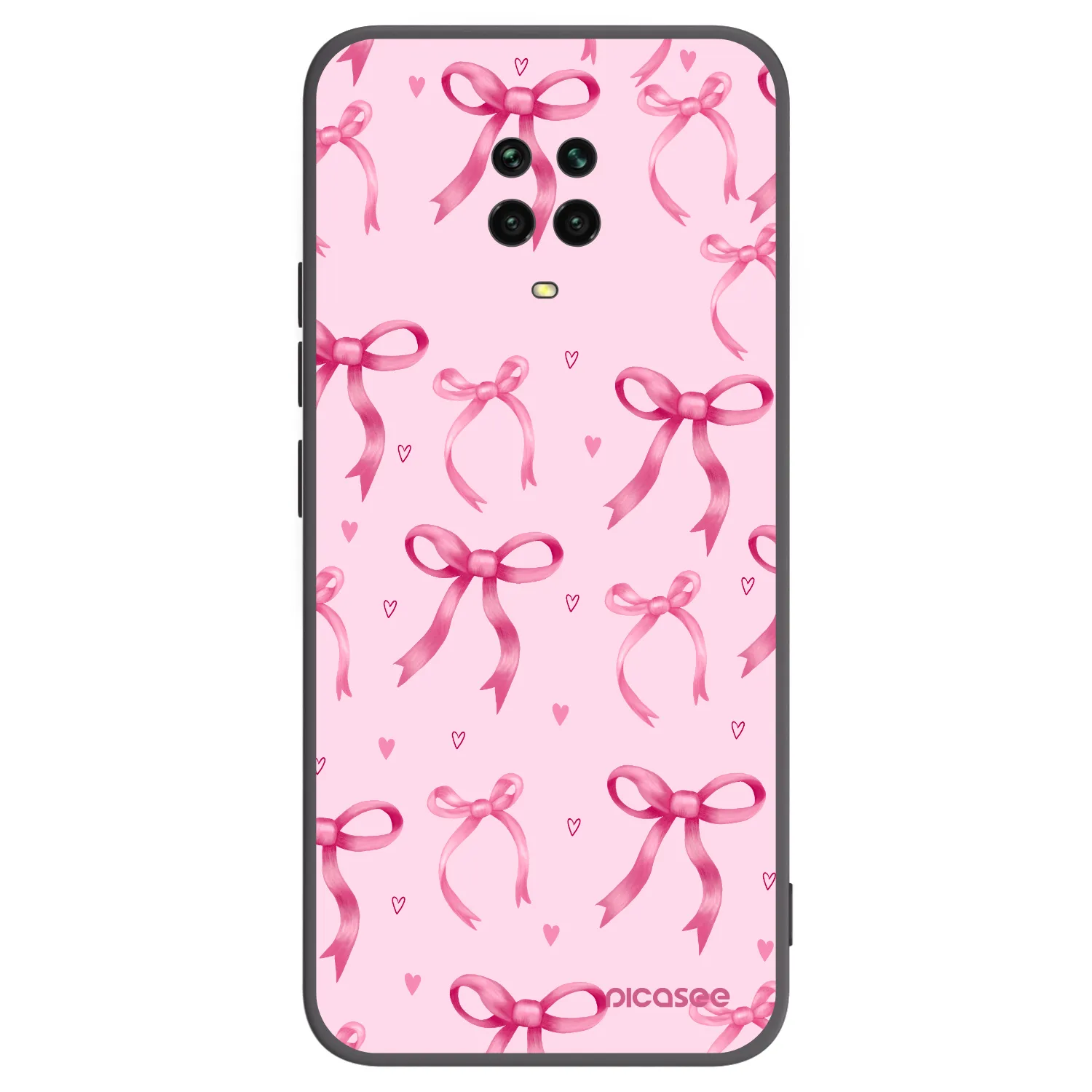 Picasee Xiaomi Redmi Note 9 Pro Hülle - Schwarzes Silikon - Bow Aesthetic
