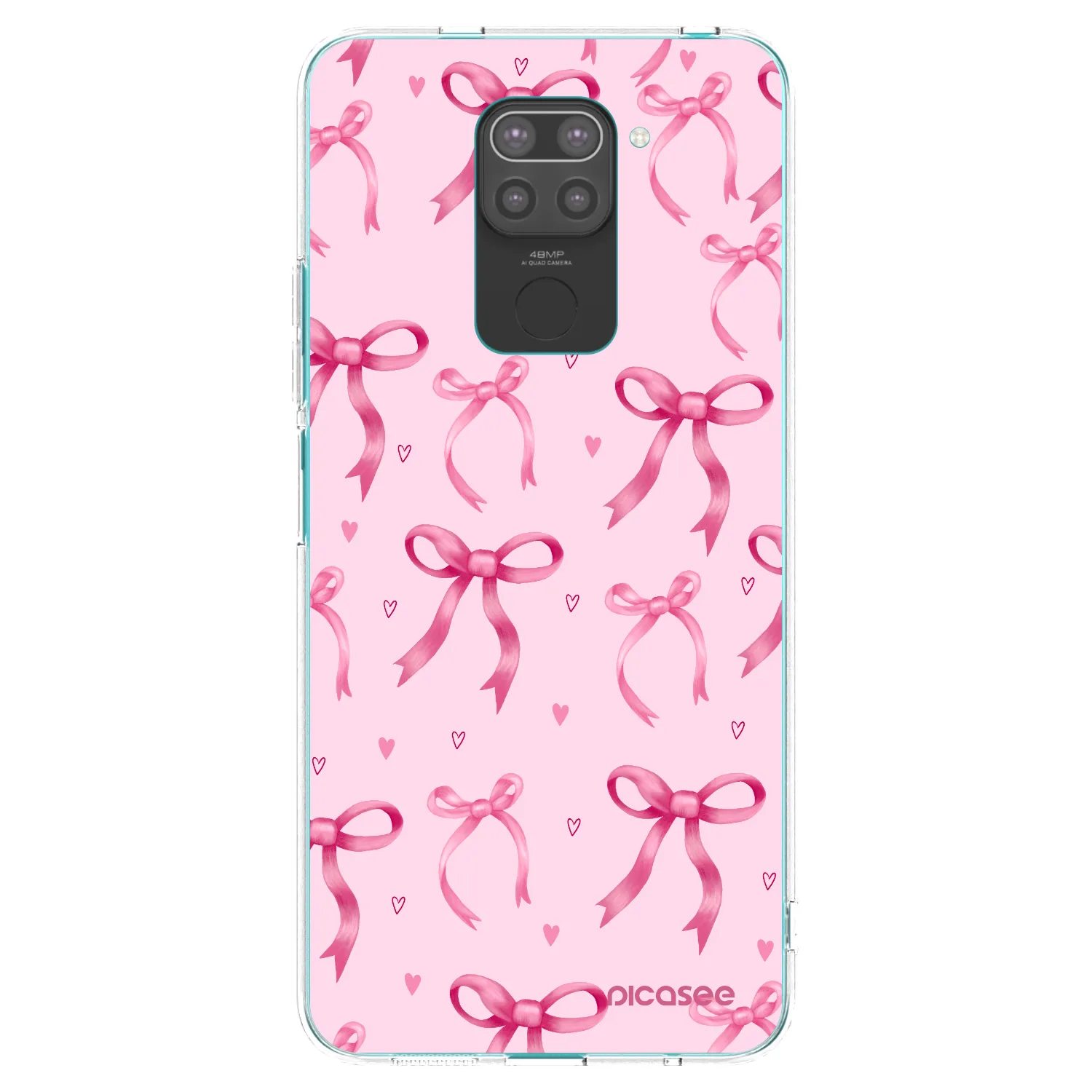 Picasee Xiaomi Redmi Note 9 Hülle - Schwarzes Silikon - Bow Aesthetic