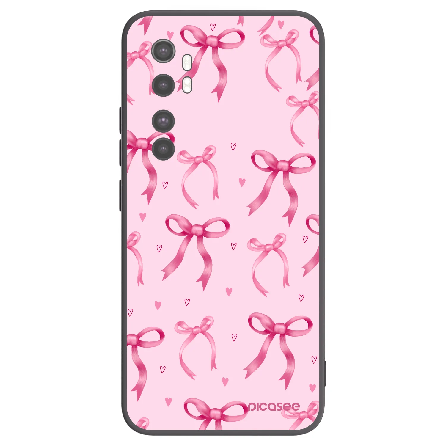 Picasee Xiaomi Mi Note 10 Lite Hülle - Schwarzes Silikon - Bow Aesthetic