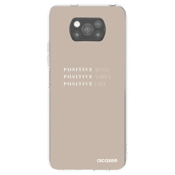 Picasee Xiaomi Poco X3 Hülle - Schwarzes Silikon - Positive Vibes