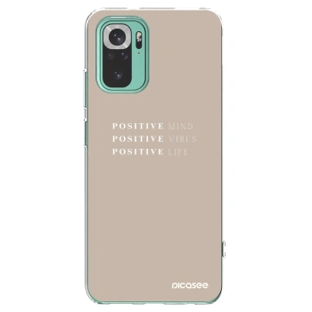 Picasee Xiaomi Redmi Note 10 Pro Hülle - Transparentes Silikon - Positive Vibes