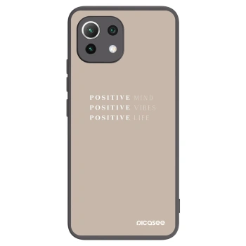 Picasee Xiaomi Mi 11 Lite Hülle - Schwarzes Silikon - Positive Vibes