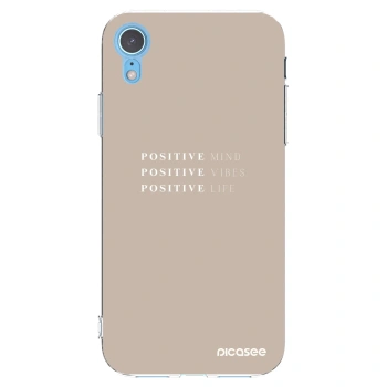 Picasee Apple iPhone XR Hülle - Transparentes Silikon - Positive Vibes