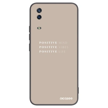 Picasee Vivo Y11s Hülle - Schwarzes Silikon - Positive Vibes