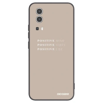 Picasee Vivo Y72 5G Hülle - Schwarzes Silikon - Positive Vibes