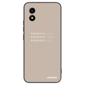 Picasee Vivo Y01 Hülle - Schwarzes Silikon - Positive Vibes