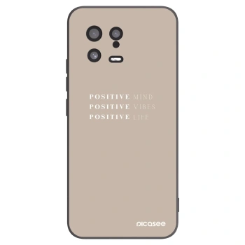 Picasee Xiaomi 13 Hülle - Schwarzes Silikon - Positive Vibes