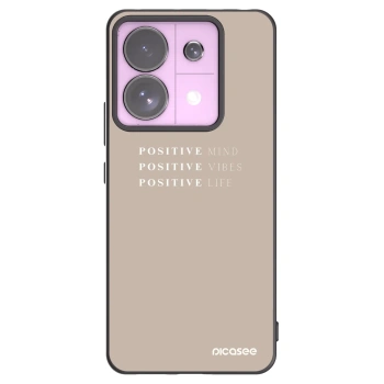 Picasee Xiaomi Redmi Note 13 Pro 5G Hülle - Schwarzes Silikon - Positive Vibes