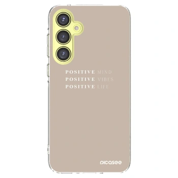 Picasee Samsung Galaxy A35 5G A356B Hülle - Transparentes Silikon - Positive Vibes