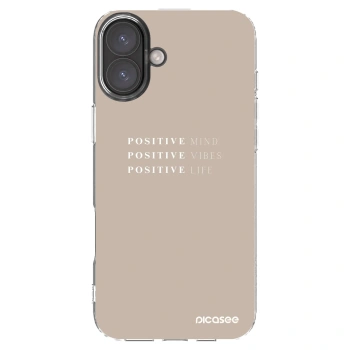 Picasee Apple iPhone 16 Plus Hülle - Transparentes Silikon - Positive Vibes