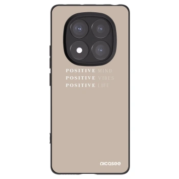 Picasee Xiaomi Redmi Note 14 Pro 5G Hülle - Schwarzes Silikon - Positive Vibes