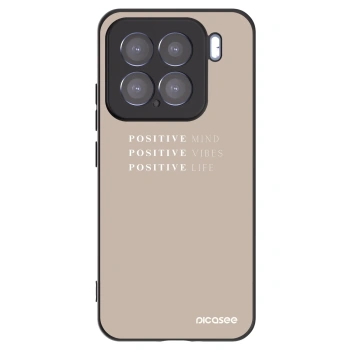 Picasee Xiaomi 15 Hülle - Schwarzes Silikon - Positive Vibes