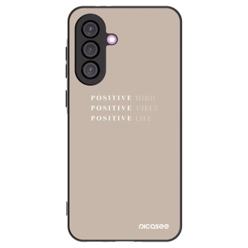 Picasee Samsung Galaxy A56 5G A566B Hülle - Schwarzes Silikon - Positive Vibes