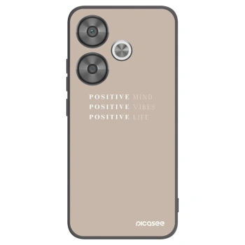 Picasee Xiaomi Poco F6 Hülle - Schwarzes Silikon - Positive Vibes