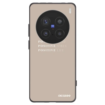 Picasee Vivo X200 Pro Hülle - Schwarzes Silikon - Positive Vibes