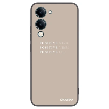 Picasee Vivo Y29s 5G Hülle - Schwarzes Silikon - Positive Vibes