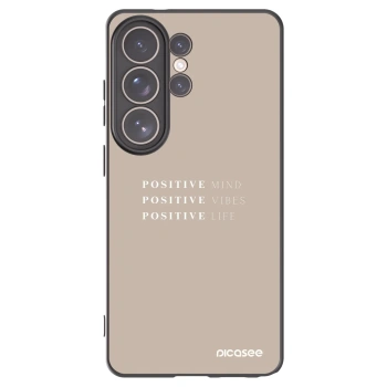 Picasee Samsung Galaxy S26 Ultra Hülle - Schwarzes Silikon - Positive Vibes