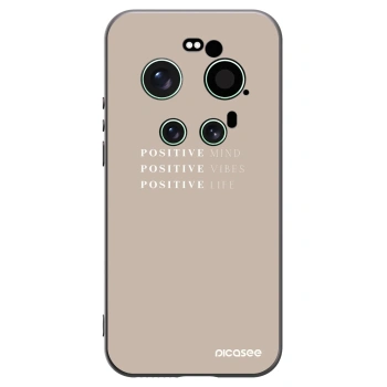 Picasee Xiaomi 17 Ultra Hülle - Schwarzes Silikon - Positive Vibes