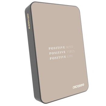 Picasee Powerbank mit MagSafe 10 000 mAh Grau - Positive Vibes