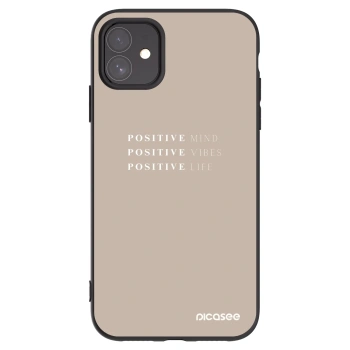 Picasee Apple iPhone 11 Hülle - Schwarzes Silikon - Positive Vibes