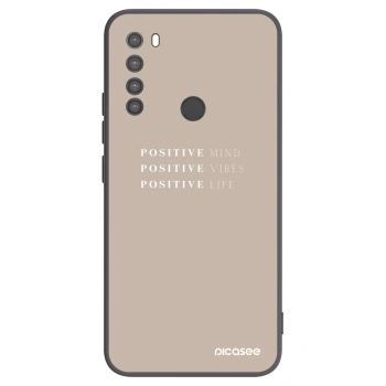 Picasee Xiaomi Redmi Note 8 Hülle - Schwarzes Silikon - Positive Vibes