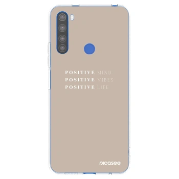 Picasee Xiaomi Redmi Note 8T Hülle - Transparentes Silikon - Positive Vibes