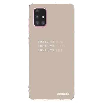 Picasee Samsung Galaxy A71 A715F Hülle - Transparentes Silikon - Positive Vibes