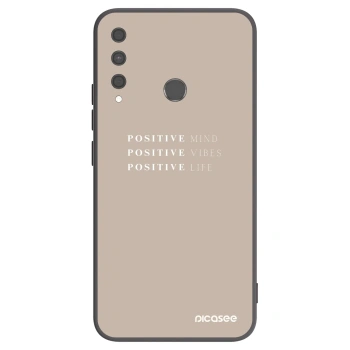 Picasee Huawei P40 Lite E Hülle - Schwarzes Silikon - Positive Vibes