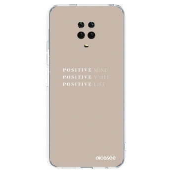 Picasee Xiaomi Redmi Note 9 Pro Hülle - Transparentes Silikon - Positive Vibes