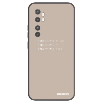 Picasee Xiaomi Mi Note 10 Lite Hülle - Schwarzes Silikon - Positive Vibes