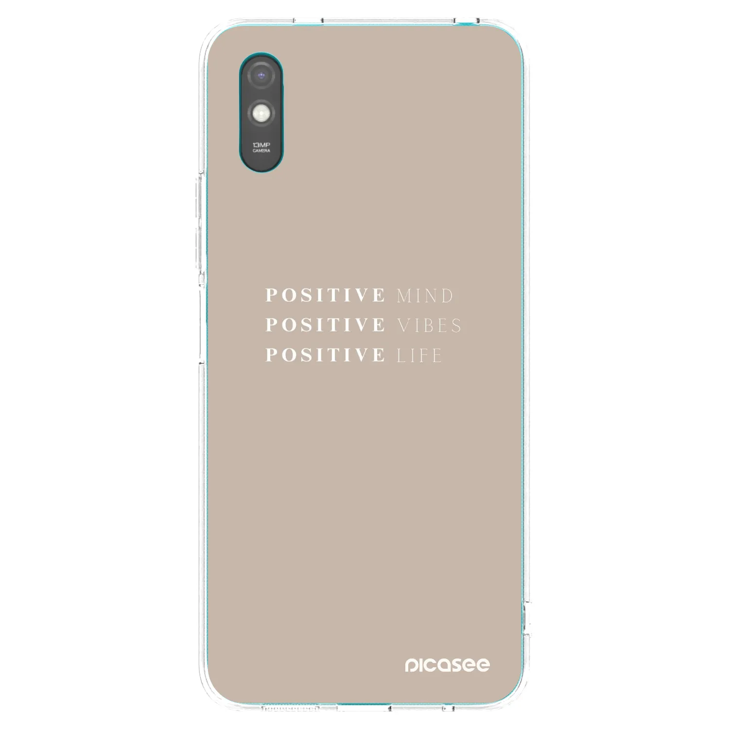 Picasee Xiaomi Redmi 9A Hülle - Transparentes Silikon - Positive Vibes