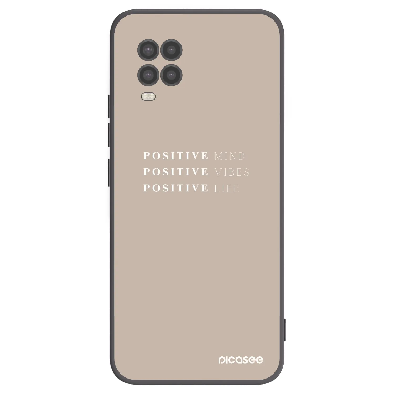 Picasee Xiaomi Mi 10 Lite Hülle - Schwarzes Silikon - Positive Vibes