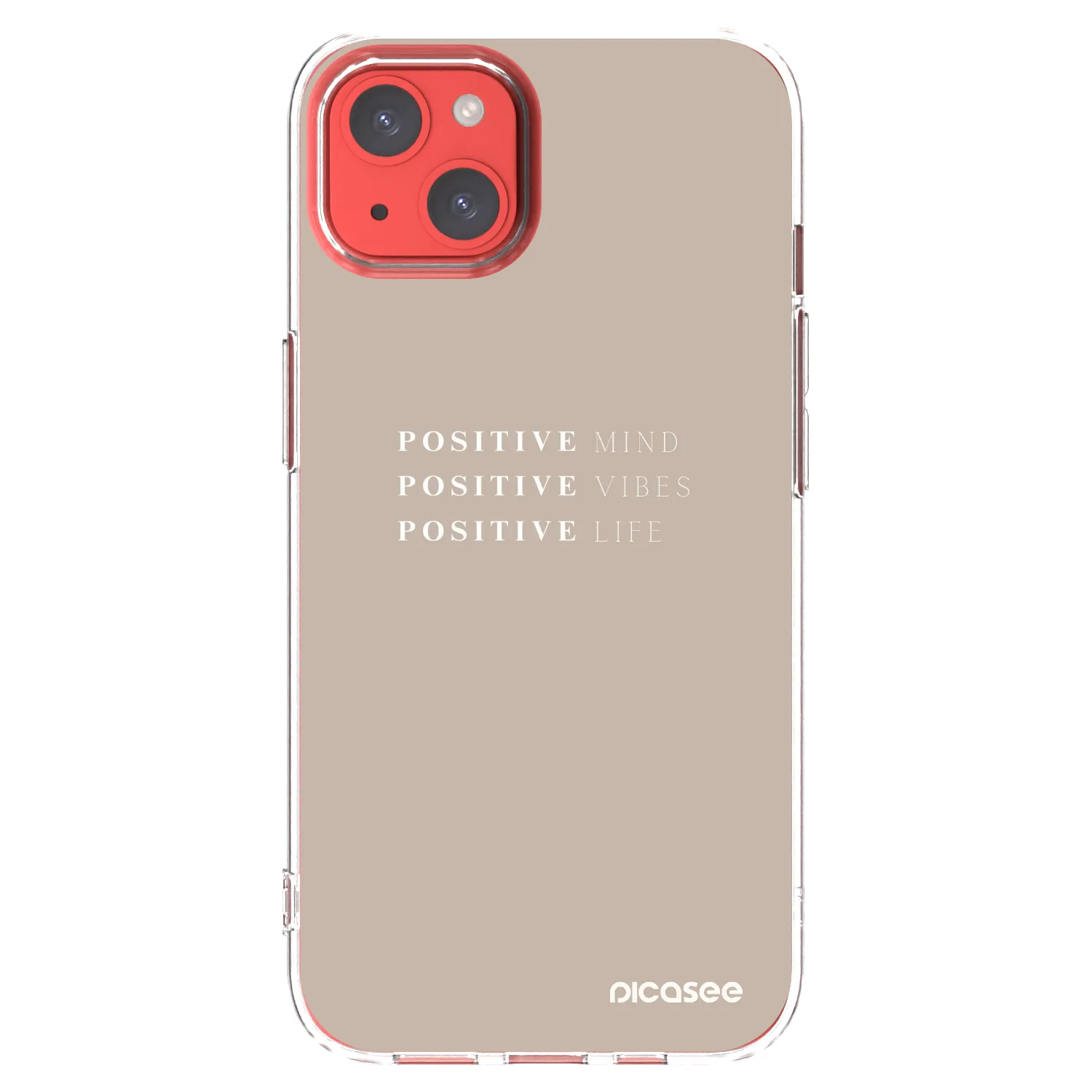Picasee Apple iPhone 13 Hülle - Transparentes Silikon - Positive Vibes