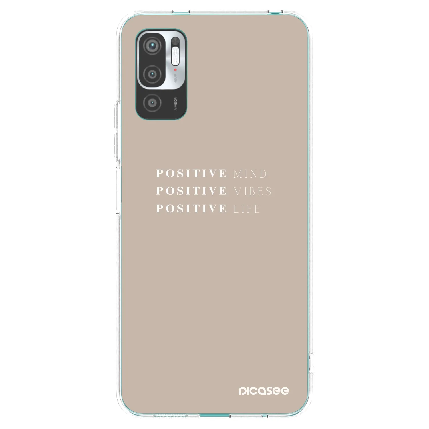 Picasee Xiaomi Redmi Note 10 5G Hülle - Transparentes Silikon - Positive Vibes